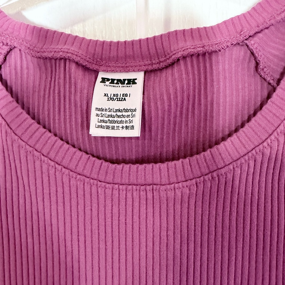 🎀PINK Victoria's Secret Ribbed Midi Dress in Mauve - Picture 3 of 6
